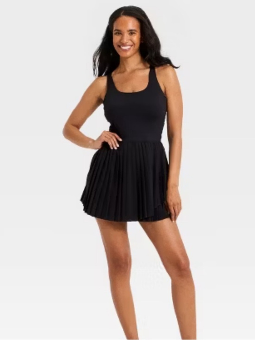 NWT All in motion Black Sleeveless V-Neck Mini Dress